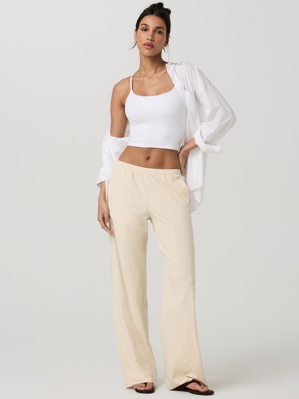 NEW Vuori 🐚 Villa Everyday Wide leg Pants in Bleached Sand - Size XXS NWT - Picture 2 of 6